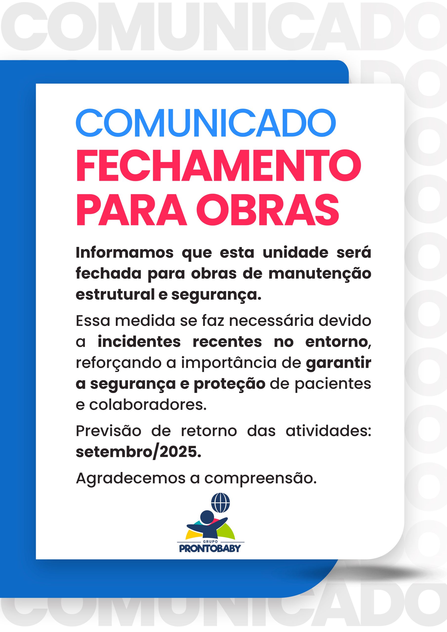 Comunicado Fechamento